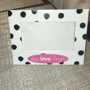 Spotted Joy Photo Frame with Inspirational Message - White & Black